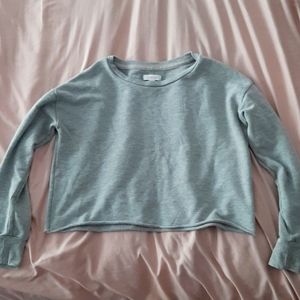 Gray Cropped Sweatshirt